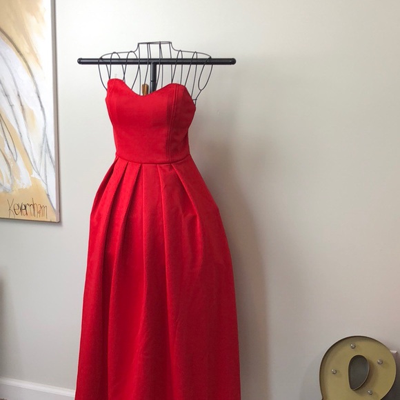 Vintage Dresses & Skirts - Sweetheart Red High Low A Line Dress NWT